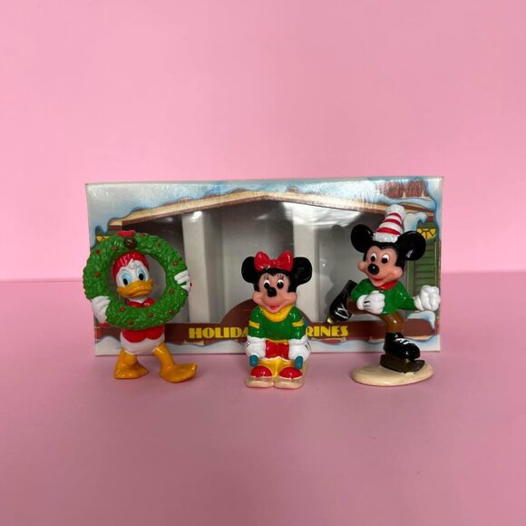 Vintage 1988 Disney Christmas Holiday 3” Figurines Applause NIB - Picture 6 of 7